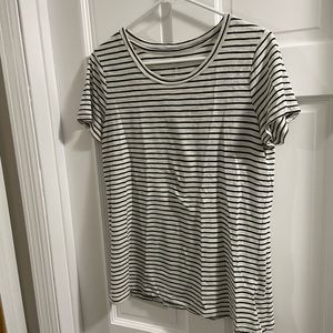 Mossimo Womens Striped Short Sleeved T Shirt-Large